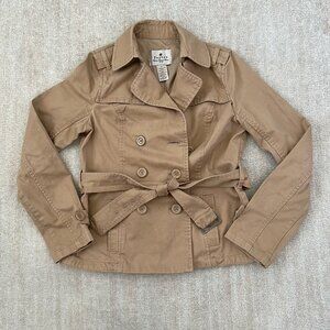 Papaya Tan Short Trench Coat M
